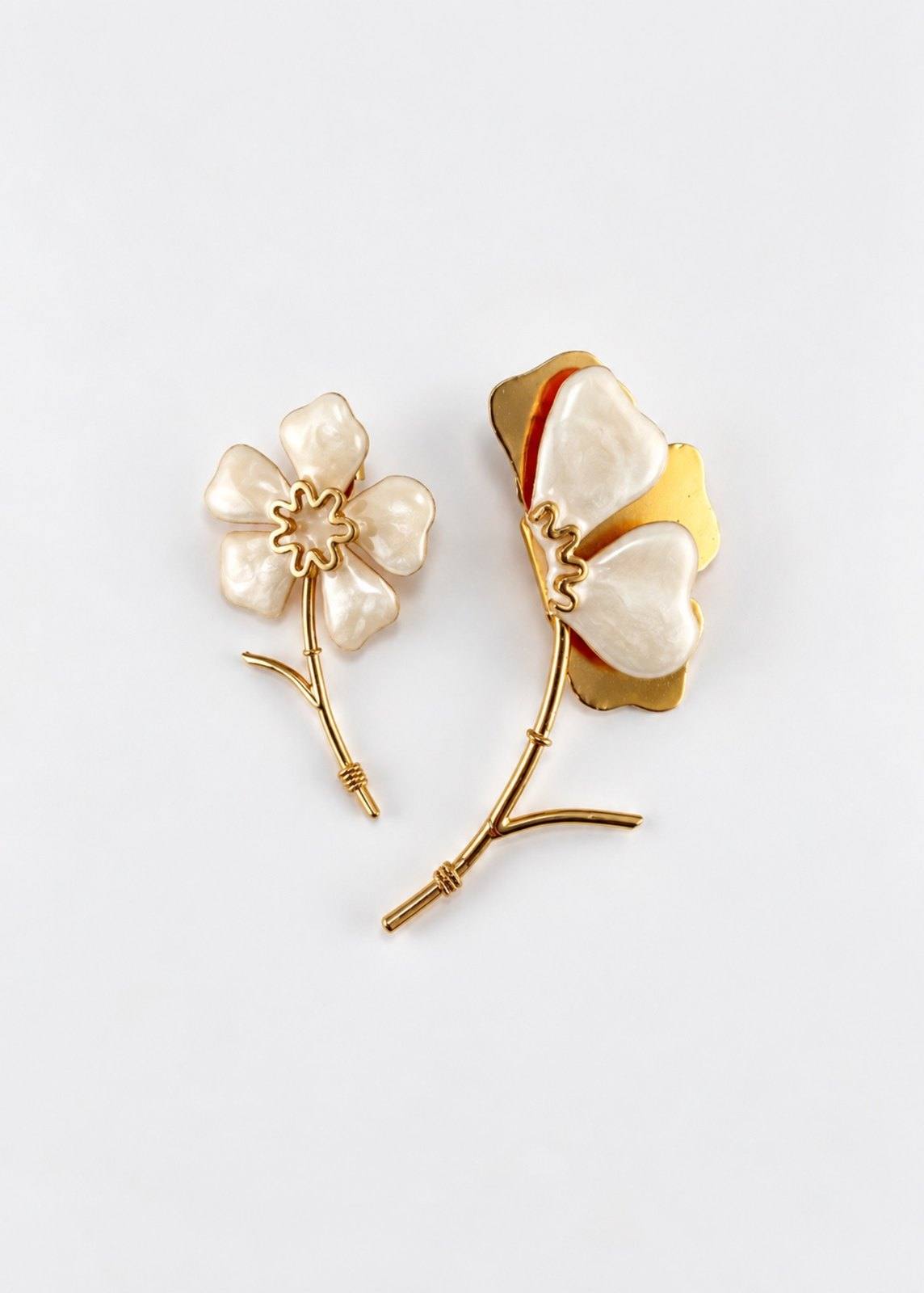 Aretes Aurora Asimétricos Pearl