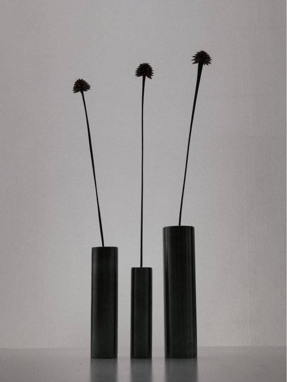 Candelero y Florero en Cilindro de Acero, foto 3