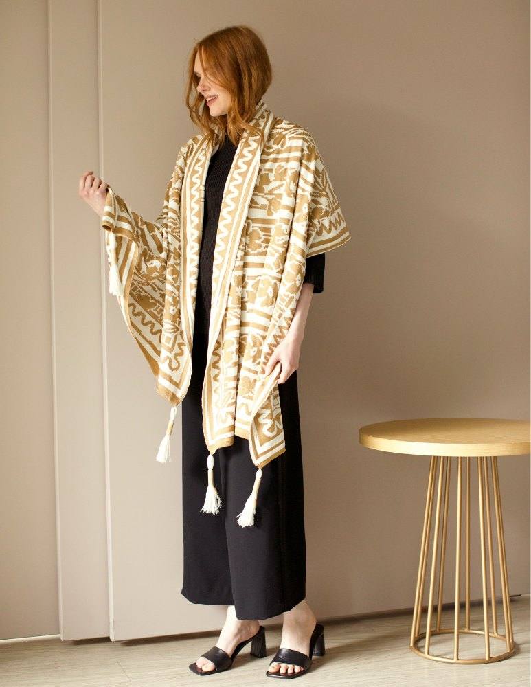 Foulard Midnight Garden Marfil y Oro