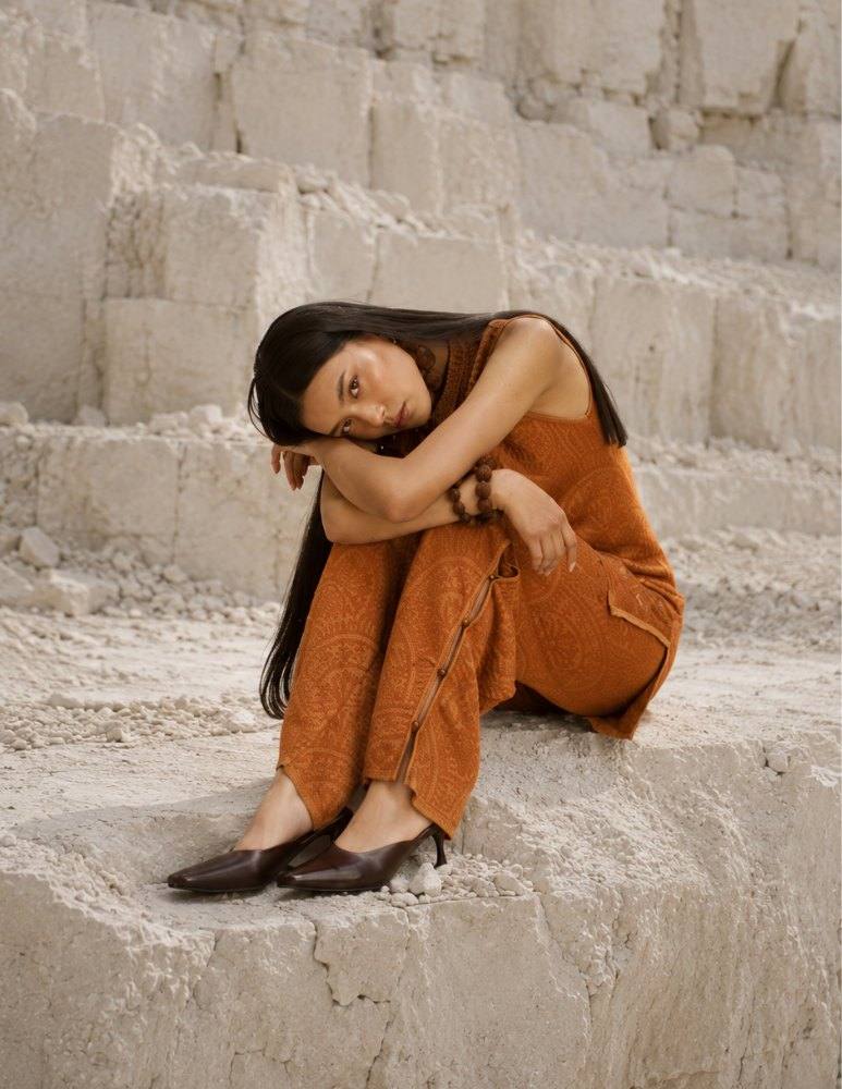 Pantalón Trama Terracota, foto 4
