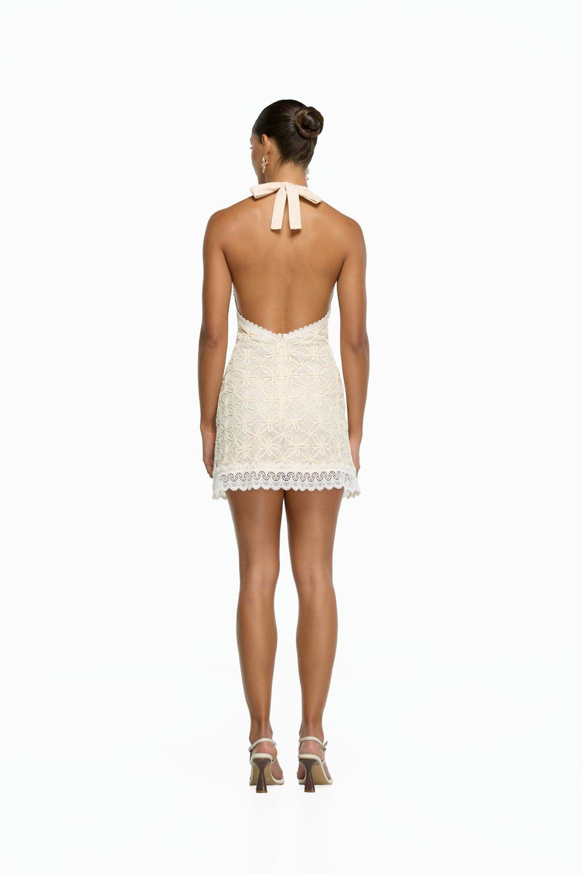 Vestido corto Soleia Crema, foto 3